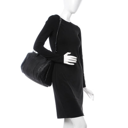 Alexander Wang Pebbled Lambskin Rocco Black Nickel Hardware 3 of 8