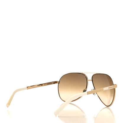 Gucci Metal Aviator Sunglasses 1827/S White Gold 4 of 7