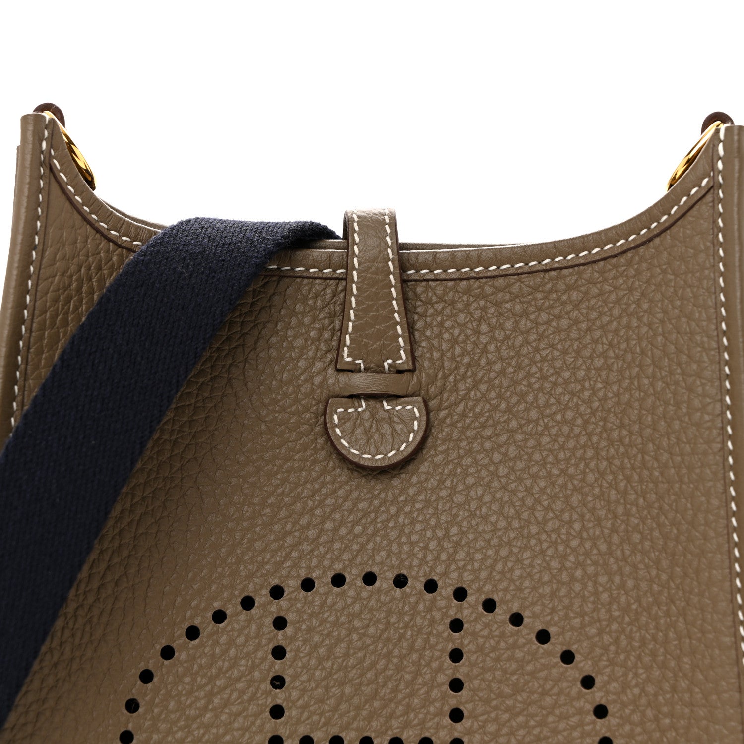 Hermes Taurillon Clemence Amazone Evelyne TPM Etoupe Bleu Indigo 8 of 13