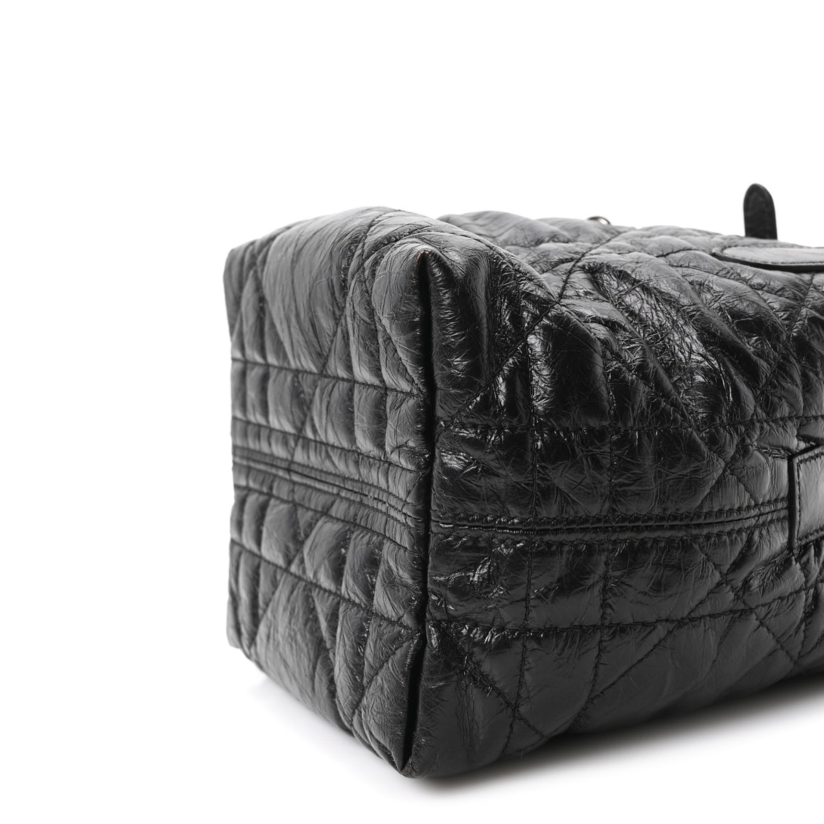 Christian Dior Crinkled Calfskin Macrocannage Small Toujours Vertical Tote Black 10 of 10