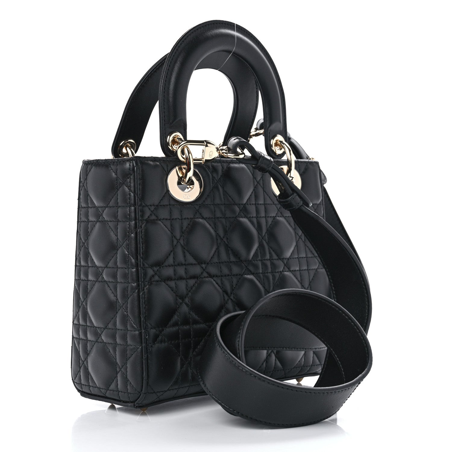 Christian Dior Lambskin Cannage Small My ABCDior Lady Dior Black 3 of 11