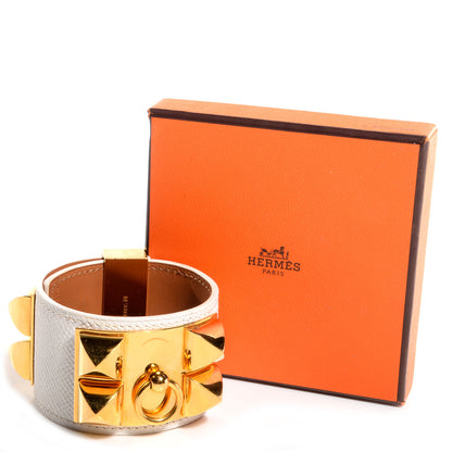 Hermes Epsom Collier de Chien CDC Bracelet White 7 of 7