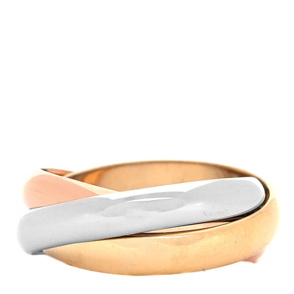 Cartier 18K Pink Yellow White Gold Classic Les Must De Cartier Trinity Ring 51 5.75 3 of 5