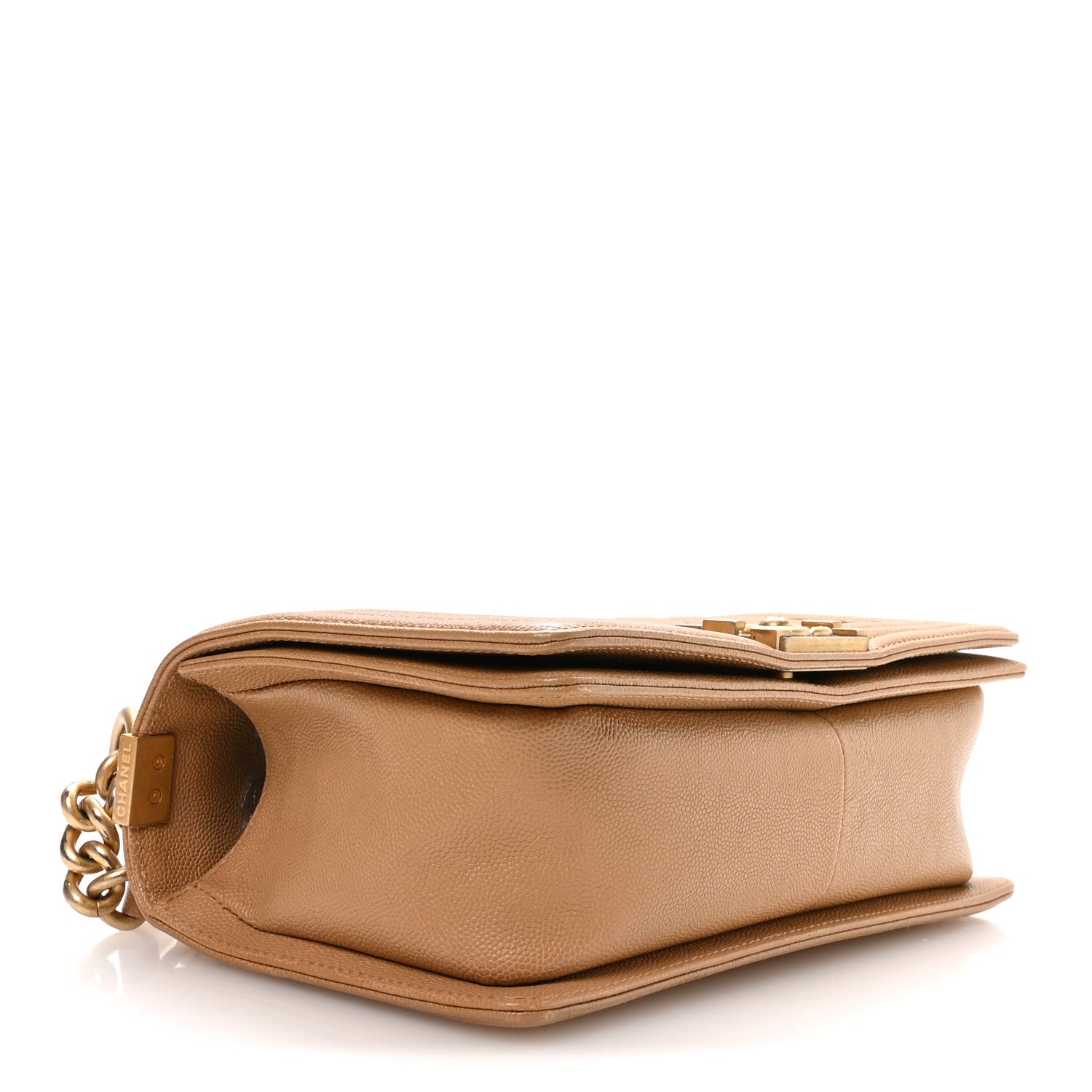 Chanel Caviar Quilted Medium Boy Flap Beige 4 of 10