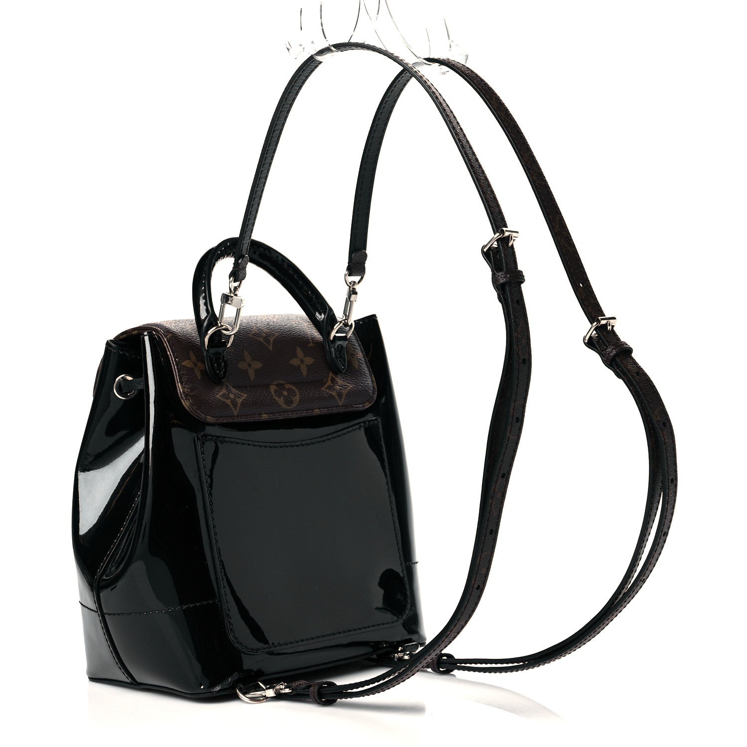 Louis Vuitton Patent Monogram Hot Springs Backpack Black 2 of 8