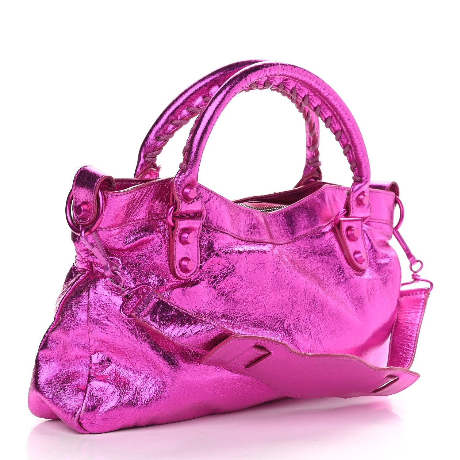 Balenciaga Metallic Chevre Classic Hardware First Magenta 3 of 10