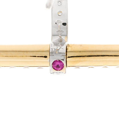 Roberto Coin 18K Yellow White Gold Diamond Classica Parisenne Drop Earrings 4 of 4