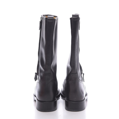 Hermes Box Calfskin Equestrian Land Boots 40.5 Black 5 of 9