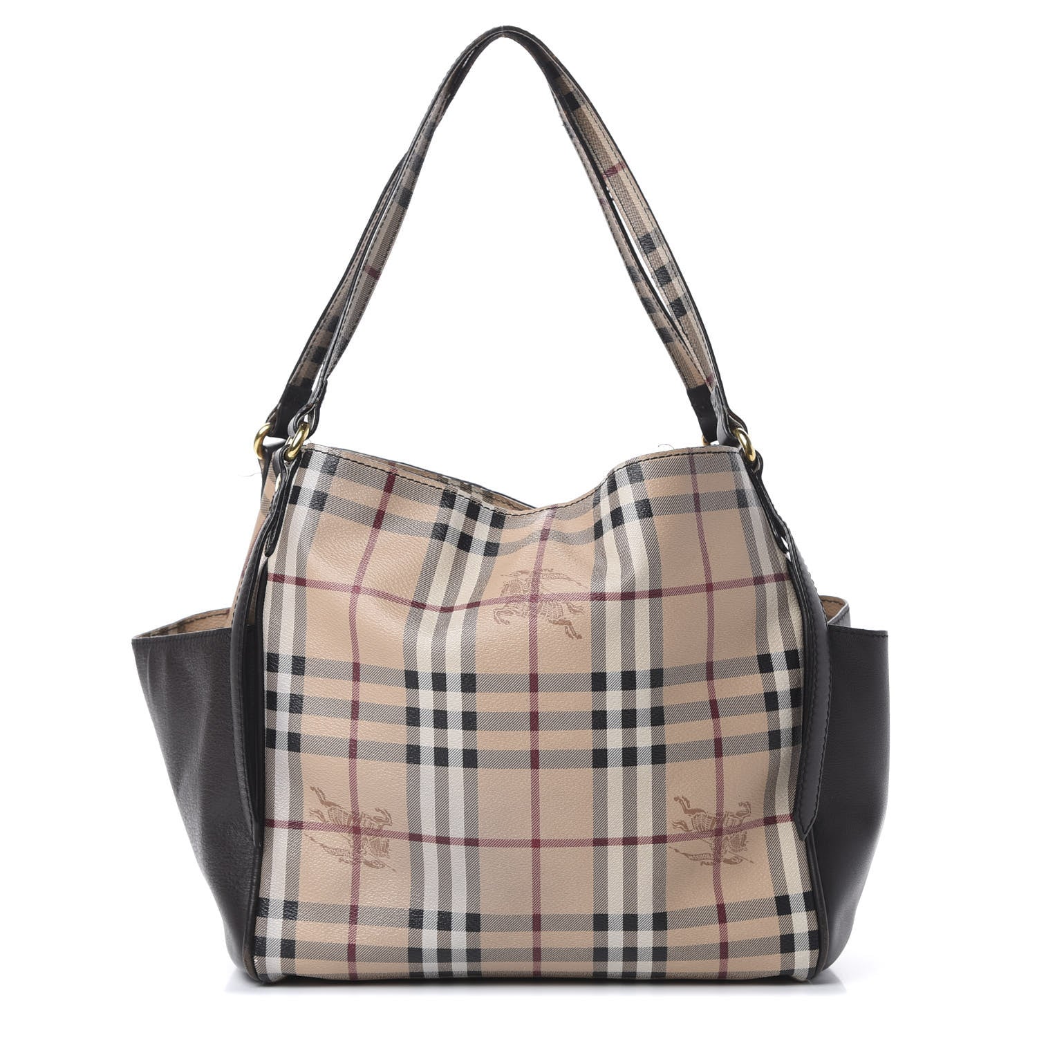 Burberry Haymarket Check Small Canterbury Tote Chocolate 1 of 19