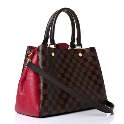 Louis Vuitton Damier Ebene Cuir Taurillon Brittany Wine 2 of 6
