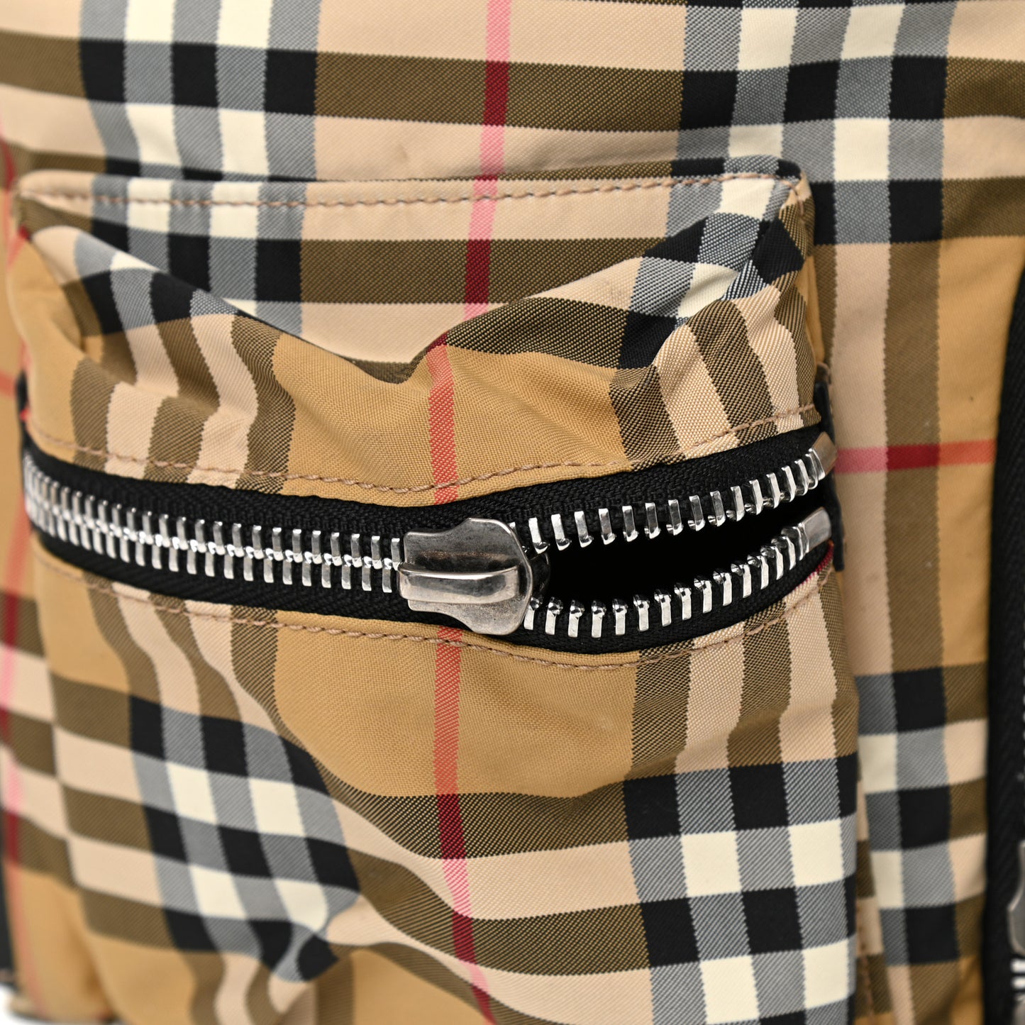 Nylon Vintage Check Medium Rucksack Backpack Antique Yellow