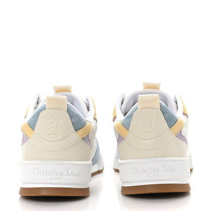 Christian Dior Calfskin Oblique Laser Perforated Dior One Low Sneakers 37.5 White Multicolor 6 of 9