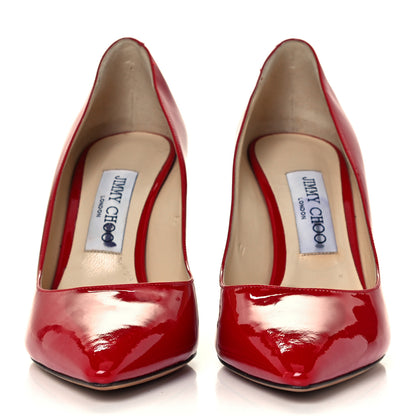 Jimmy Choo Patent Romy 85 Pumps 38 Red 3 of 10