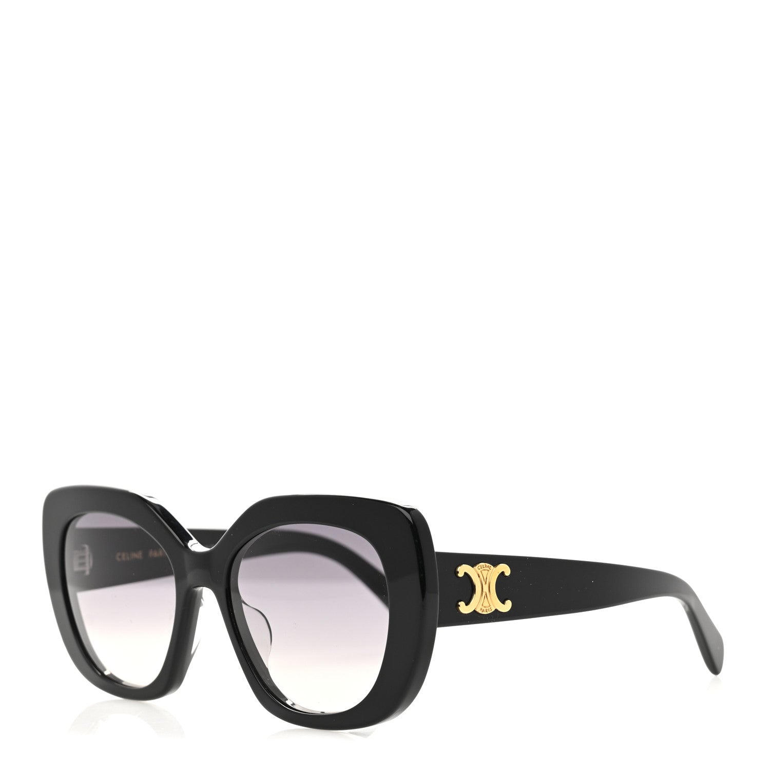 Celine Acetate Triomphe 01 Square Sunglasses CL 40226U Black 1 of 7
