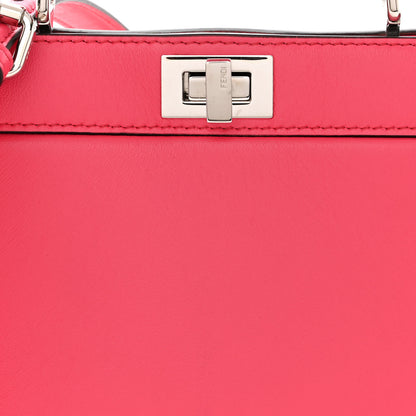 Fendi Shiny Nappa Petite Peekaboo I SEE U Satchel Lampone 10 of 12
