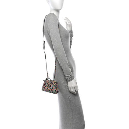 Fendi Vitello Seta Granite Micro Peekaboo Iconic Satchel Multicolor 2 of 13