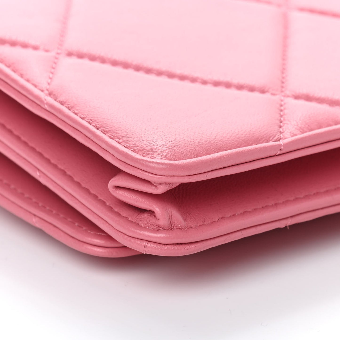 Lambskin Quilted Chanel 19 Wallet On Chain WOC Pink