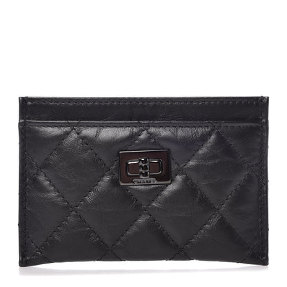 Chanel Aged Calfskin Quilted Reissue Card Holder So Black 1 of 9