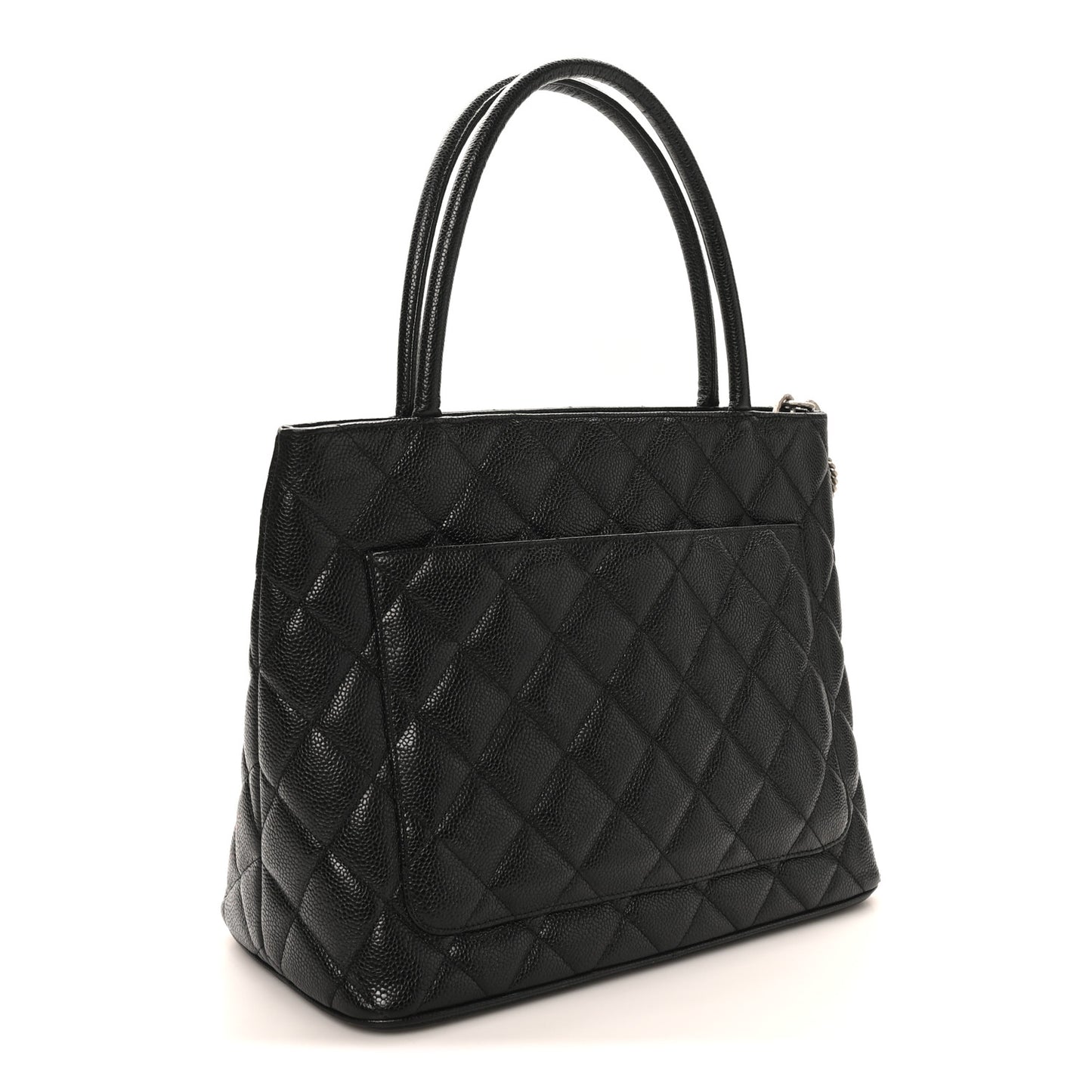 Caviar Quilted Medallion Tote Black