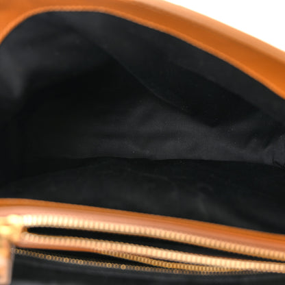 Saint Laurent Calfskin Y Quilted Monogram Medium Loulou Chain Satchel Dark Natural 5 of 10