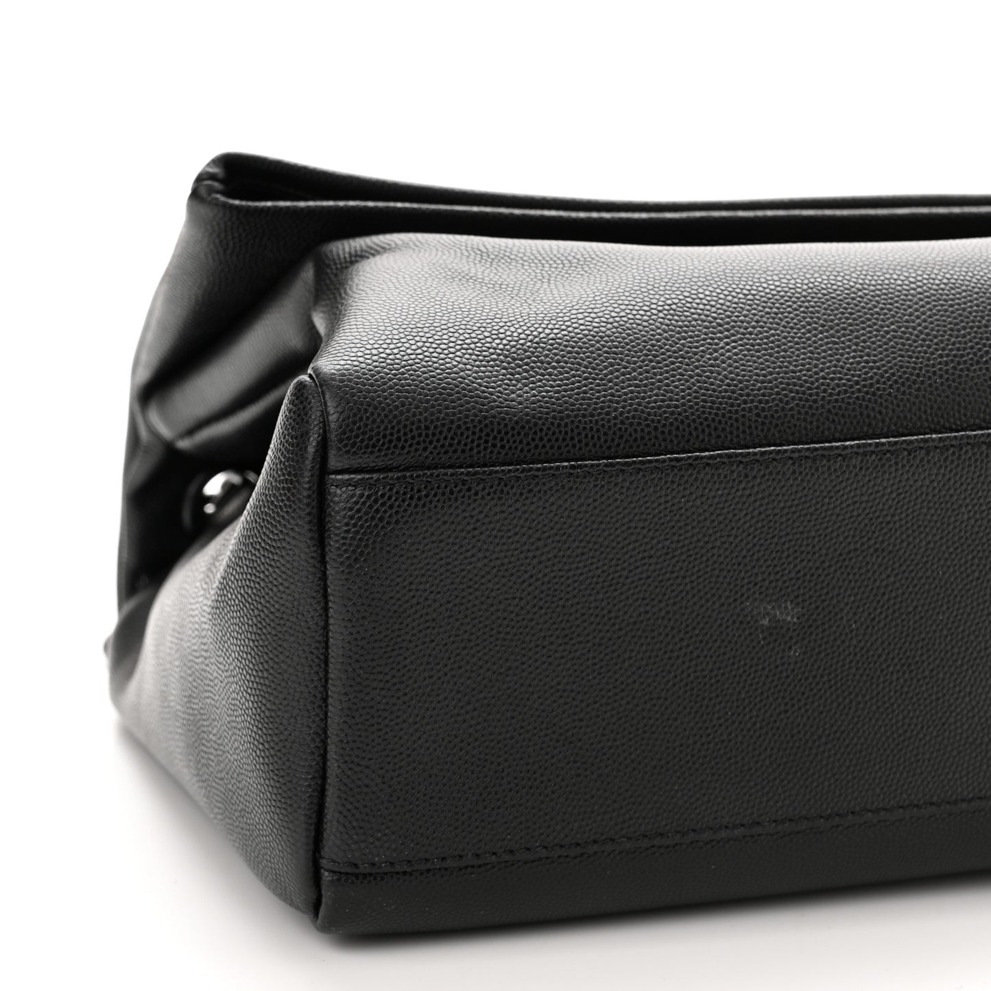 Grain De Poudre Medium West Hollywood Monogram Fold-Over Black