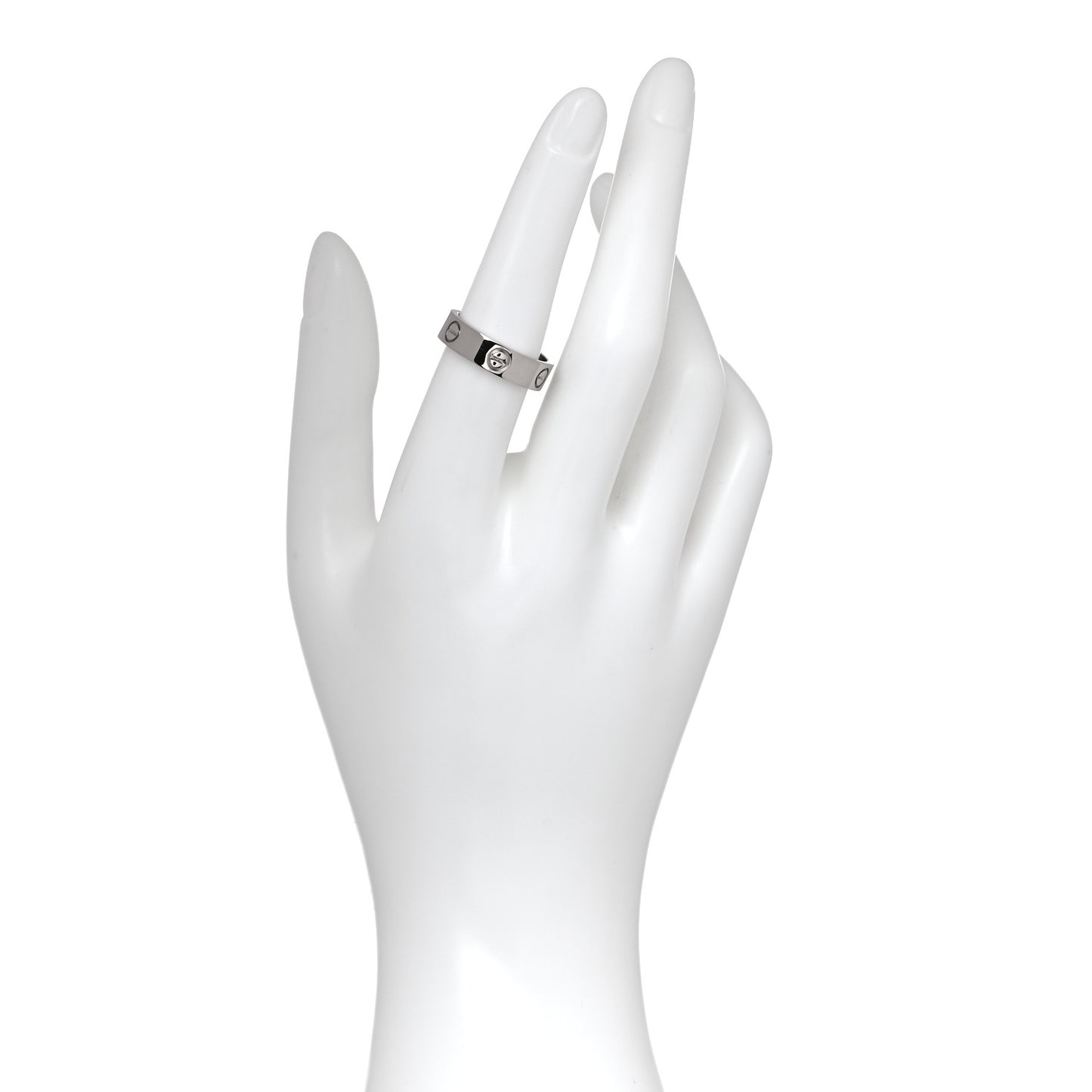18K White Gold 5.5mm LOVE Ring 55 7.25