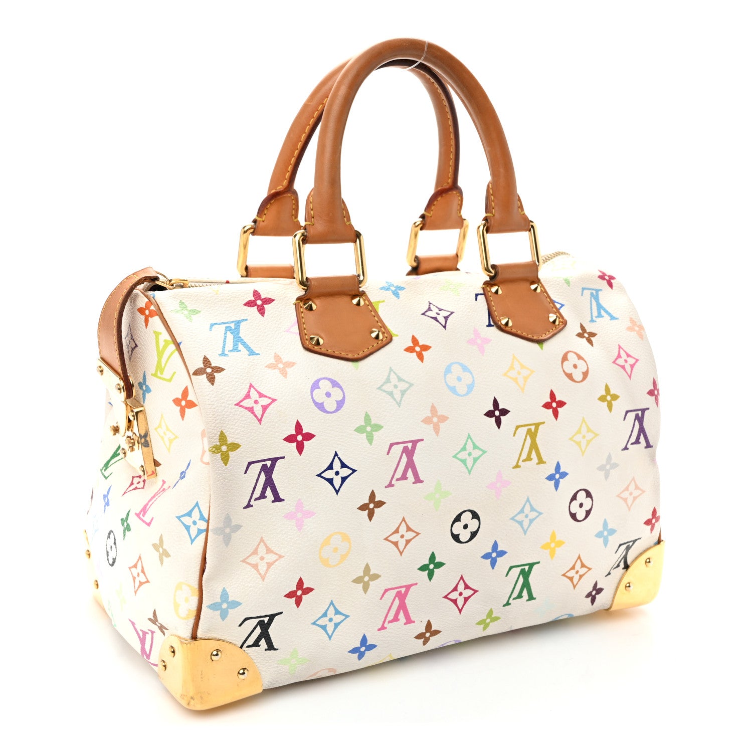 Louis Vuitton Monogram Multicolor Speedy 30 White 3 of 10