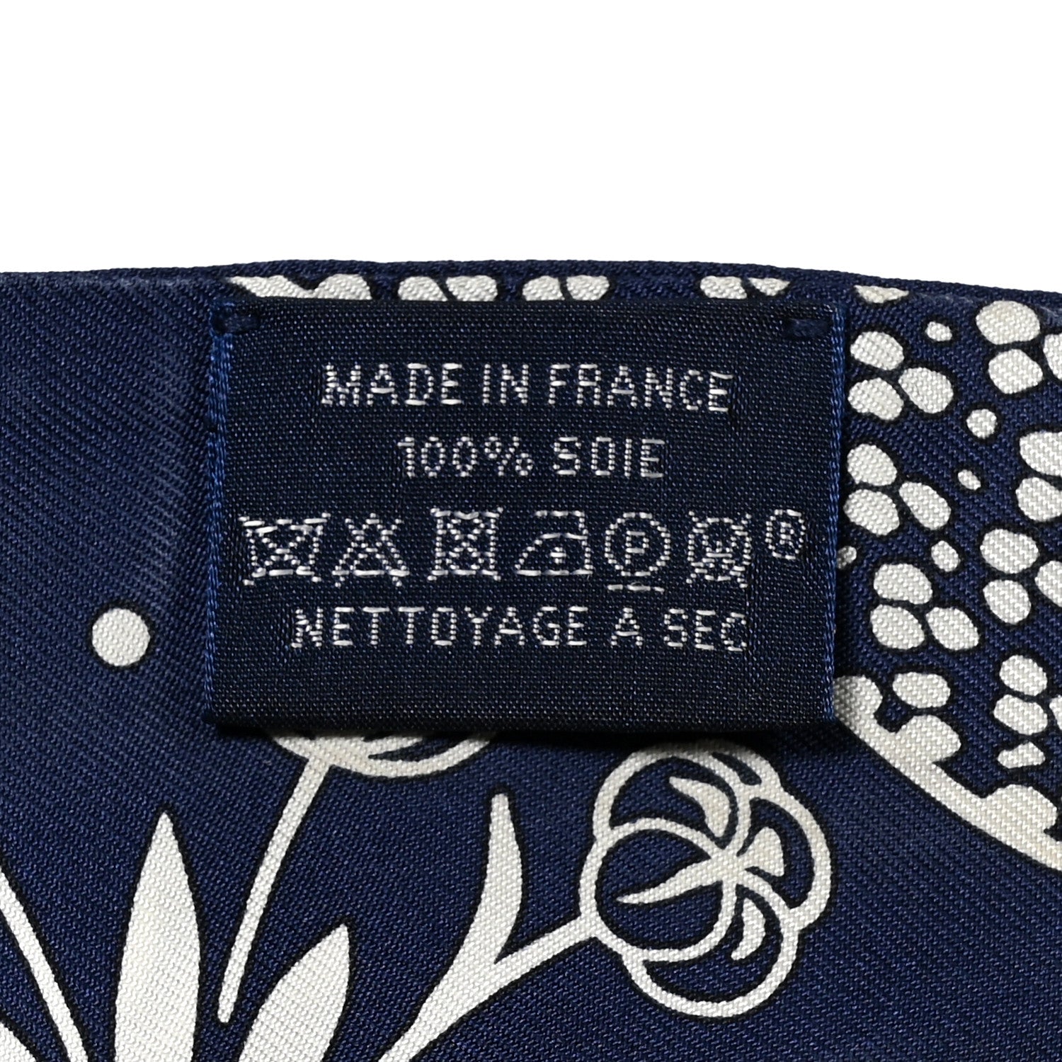 Hermes Silk Les Leopards Twilly Marine White 3 of 4