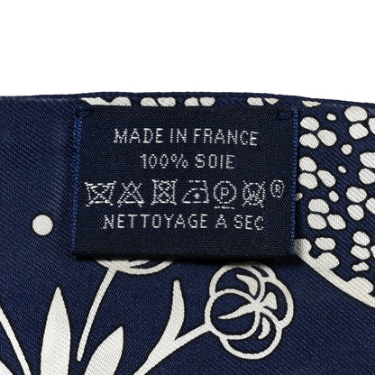 Hermes Silk Les Leopards Twilly Marine White 3 of 4