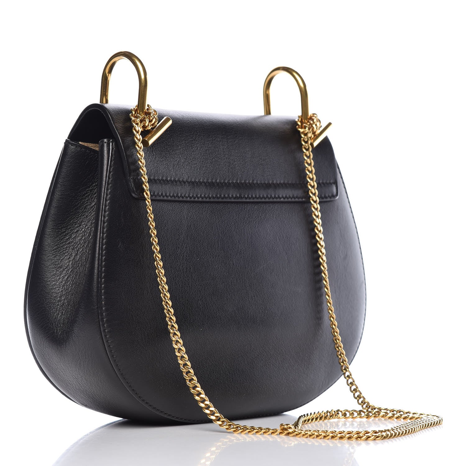 Chloe Suede Calfskin Wonder Woman Patchwork Drew Shoulder Bag Black 3 of 13