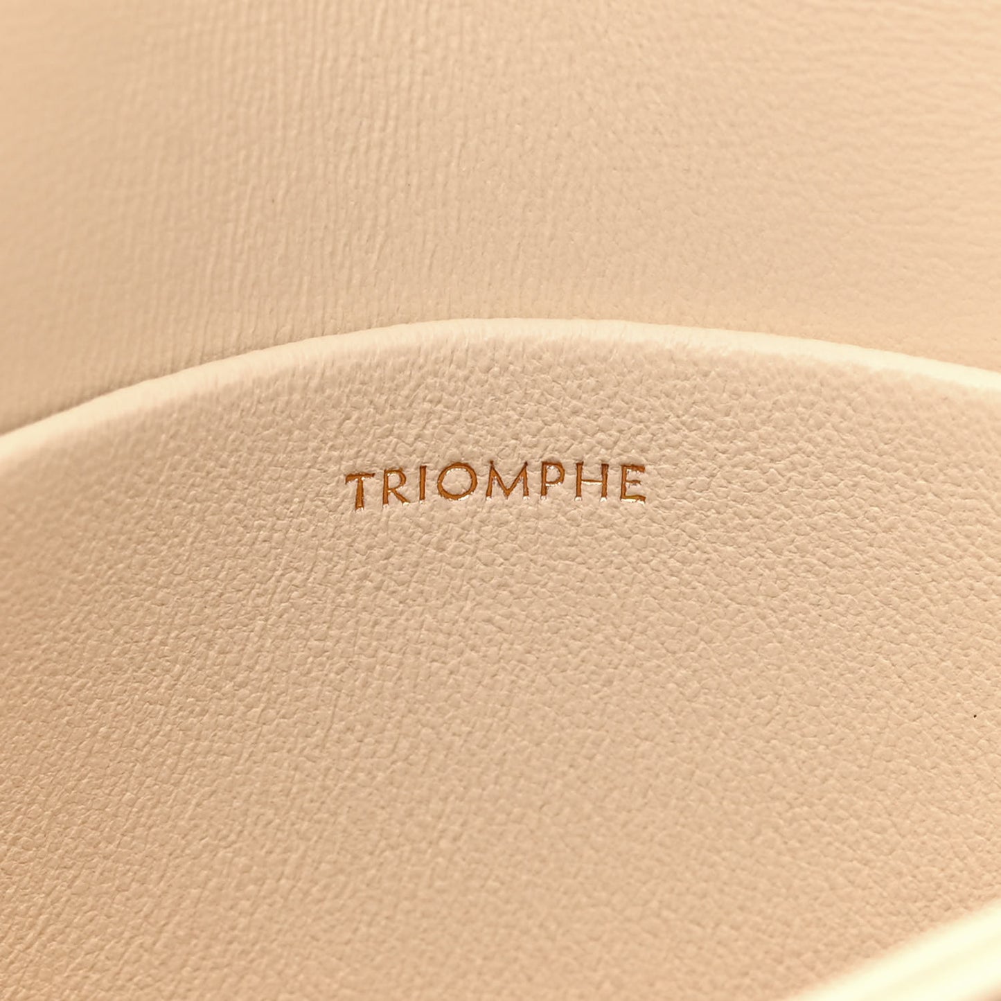 Shiny Calfskin Small Triomphe Vanilla