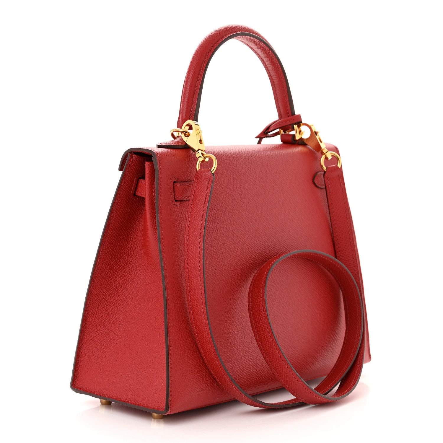 Hermes Epsom Kelly Sellier 25 Rouge Piment 3 of 12