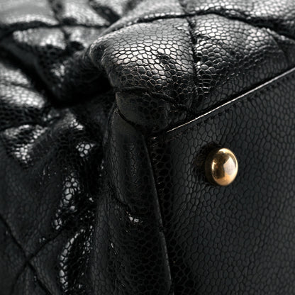 Chanel Crumpled Grained Calfskin Large Coco Pleats Tote Black 10 of 14