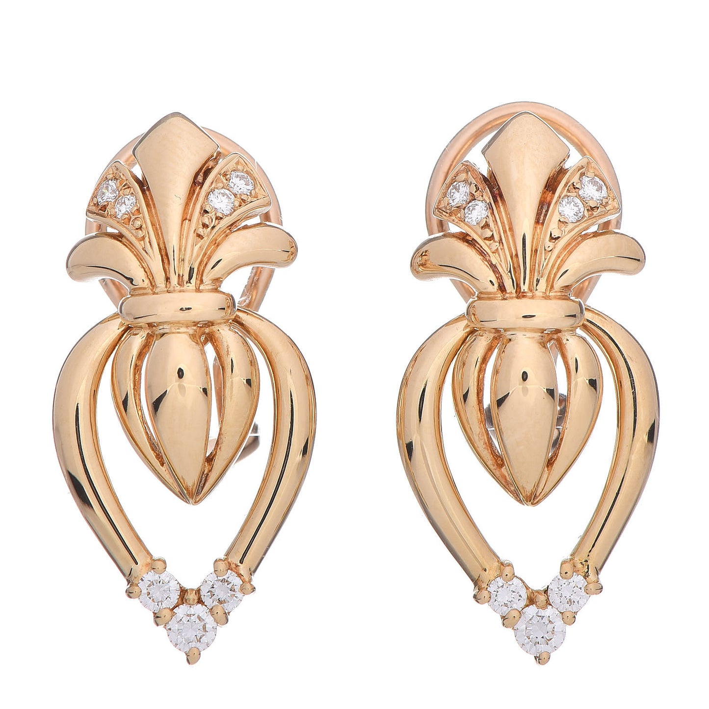 18K Yellow Gold Diamond Akoya Pearl 7mm Jacket Clip-On Earrings Set of 3
