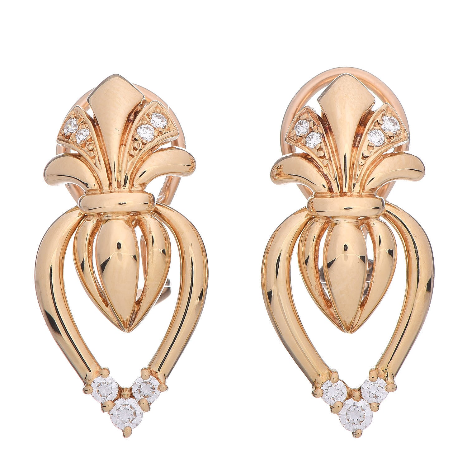 Mikimoto 18K Yellow Gold Diamond Akoya Pearl 7mm Jacket Clip-On Earrings Set of 3 4 of 6
