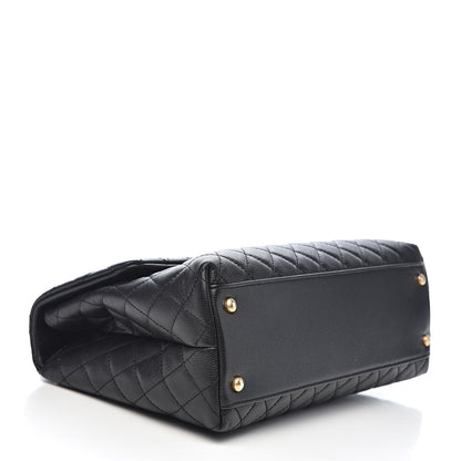 Chanel Caviar Quilted Medium Coco Handle Flap Black 4 of 13