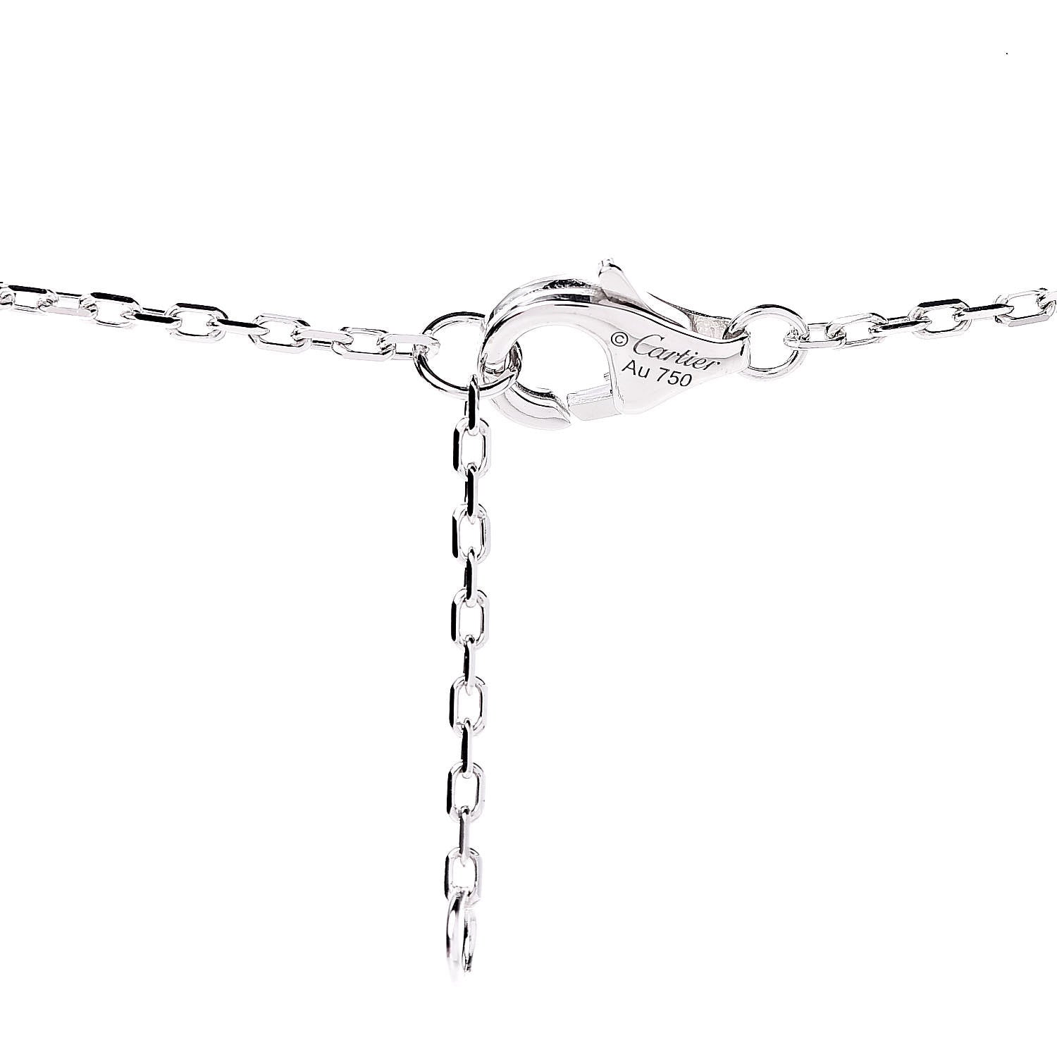Cartier 18K White Gold Diamond Juste Un Clou Paved Pendant Necklace 4 of 5