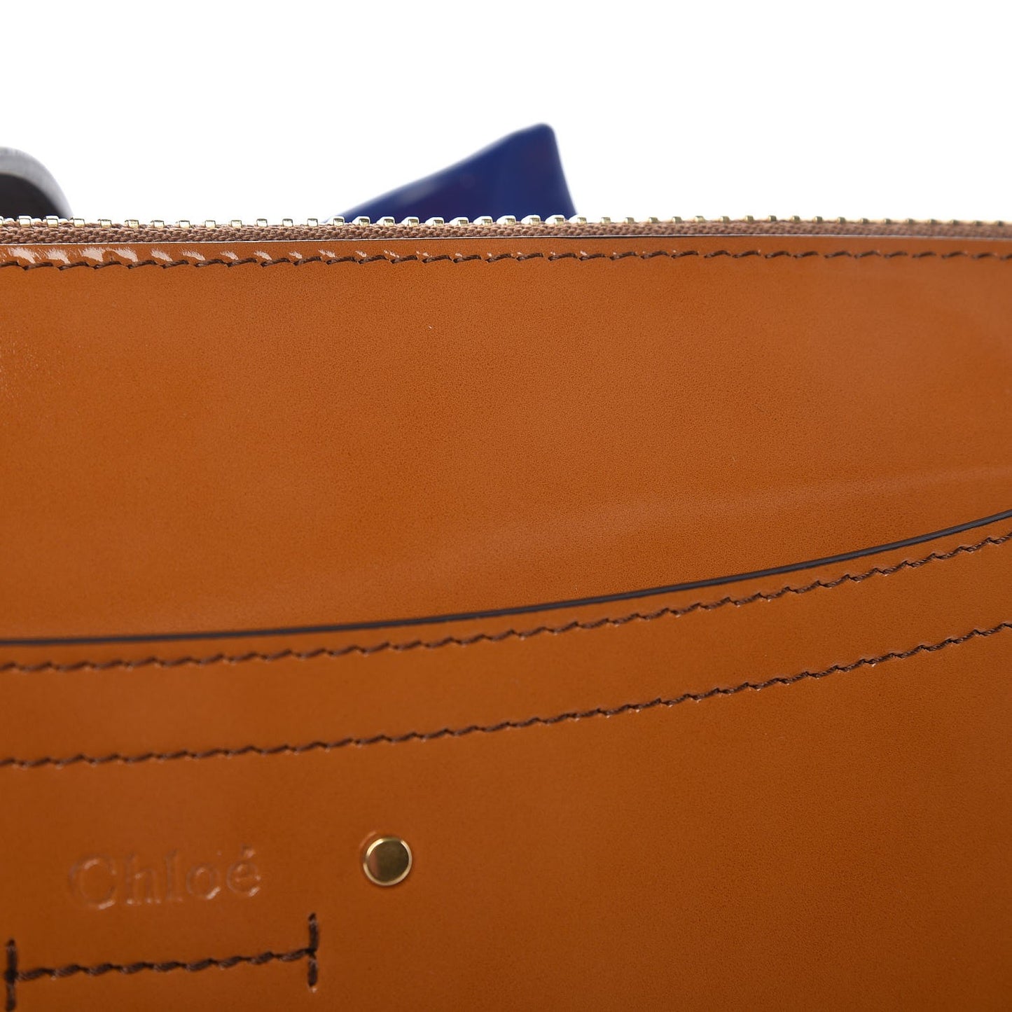 Glossy Lambskin Medium Roy Bag Caramel