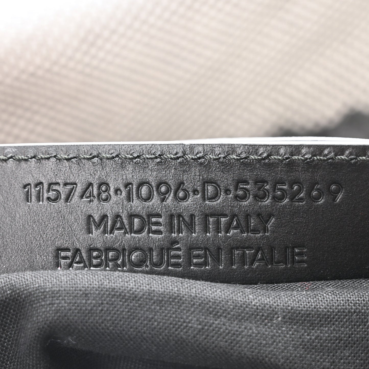 Calfskin Twill Classic Hardware Perforated City Black White