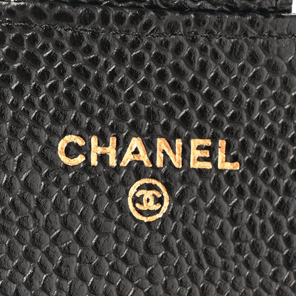 Chanel Caviar Quilted Large Gusset Flap Wallet Black 6 of 9