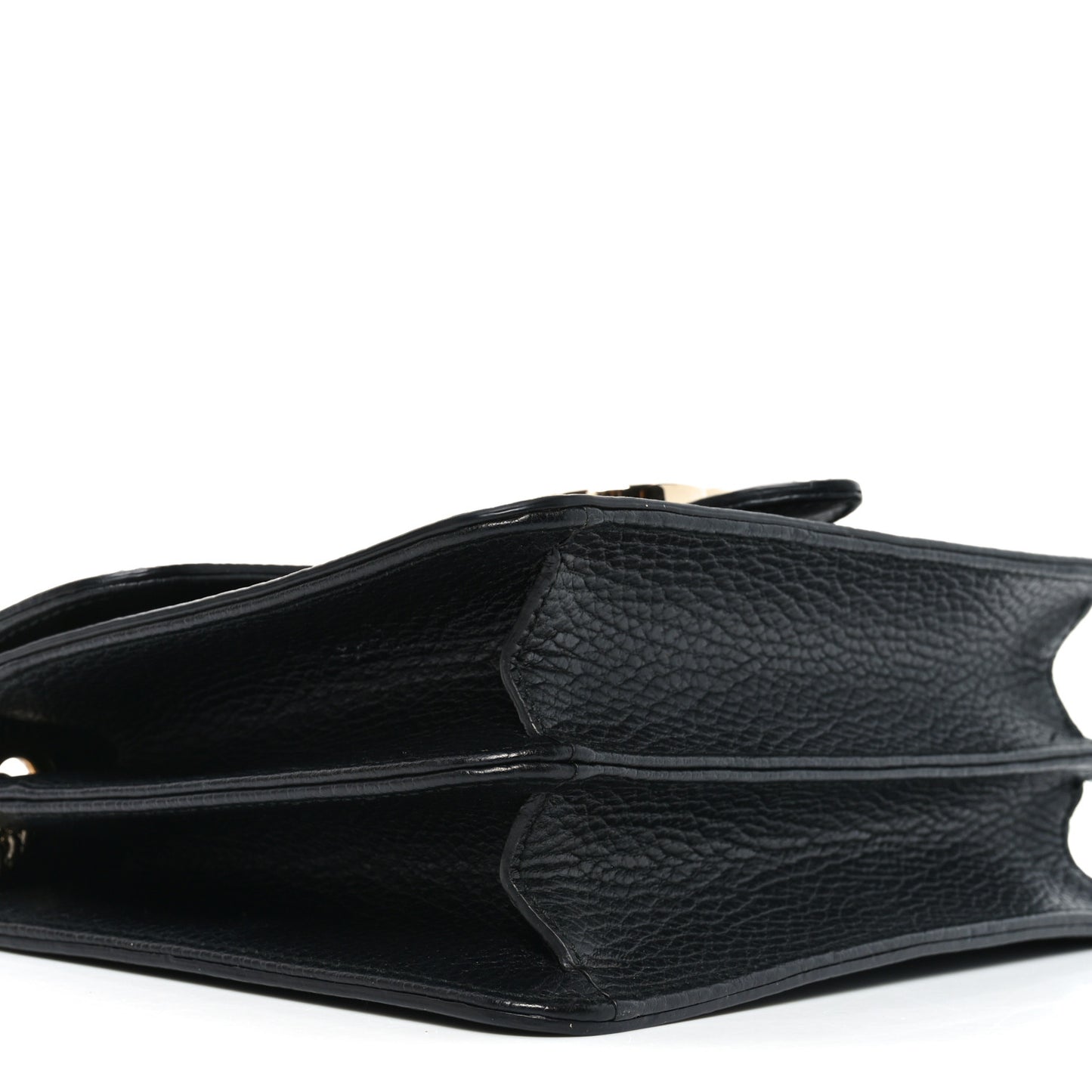 Dollar Calfskin Small Interlocking G Shoulder Bag Black
