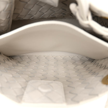 Bottega Veneta Nappa Intrecciato Small Andiamo Shoulder Bag White 5 of 10