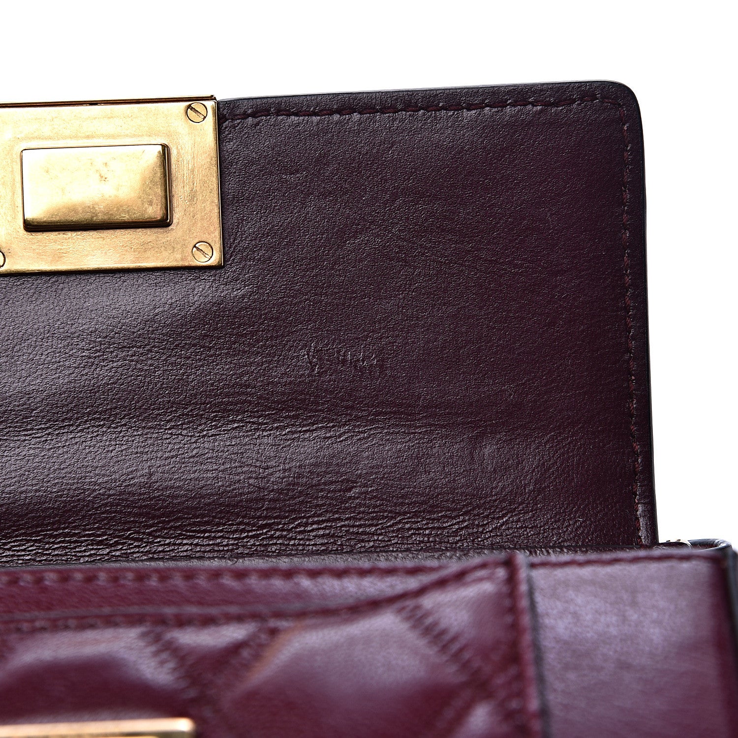 Givenchy Goatskin Quilted GV3 Mini Pocket Convertible Bag Aubergine 9 of 9