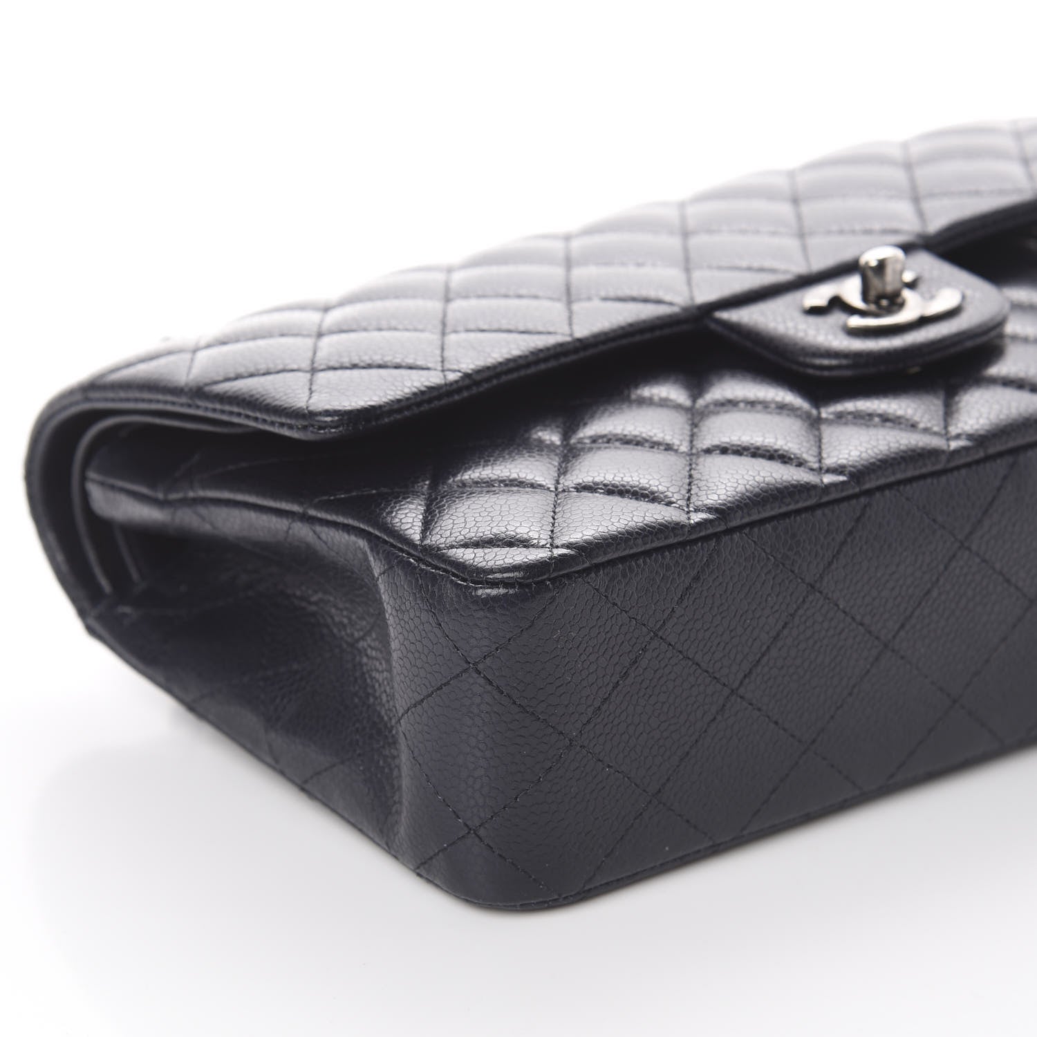 Chanel Caviar Quilted Medium Double Flap Navy 5 of 8
