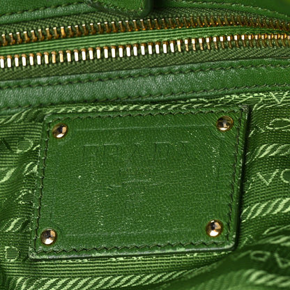 Prada Vernice Gaufre Tote Green 6 of 8