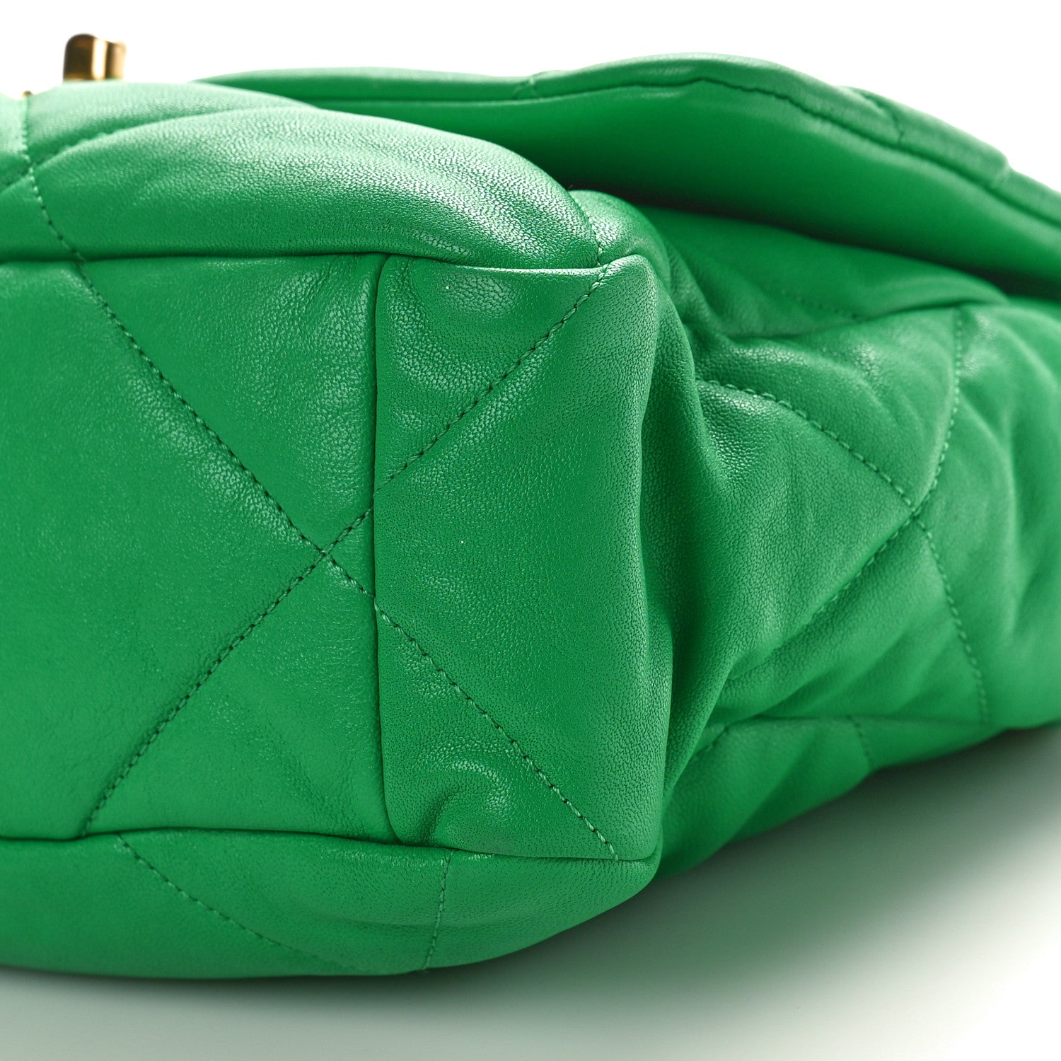 Chanel Lambskin Quilted Large Chanel 19 Flap Green 9 of 9
