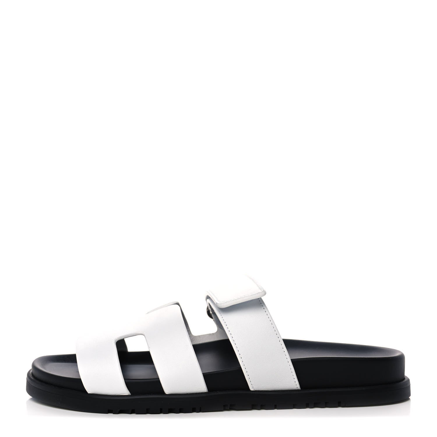 Hermes Calfskin Womens Chypre Sandals 39.5 White 1 of 10
