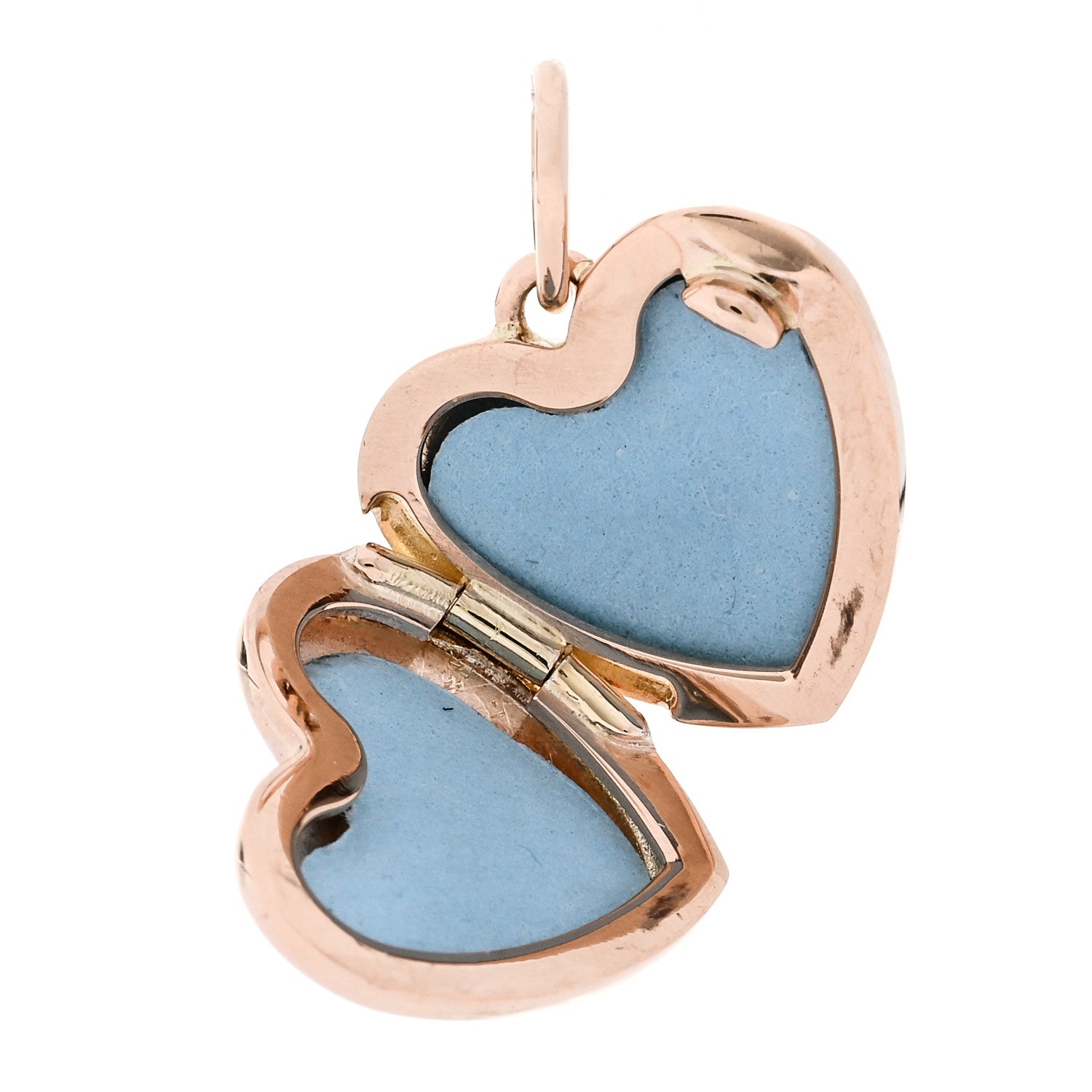 Tiffany 18K Rose Gold Diamond Heart Locket Pendant 2 of 4