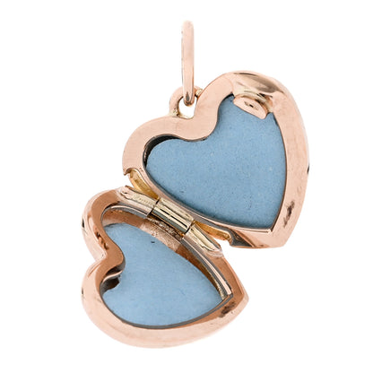 Tiffany 18K Rose Gold Diamond Heart Locket Pendant 2 of 4