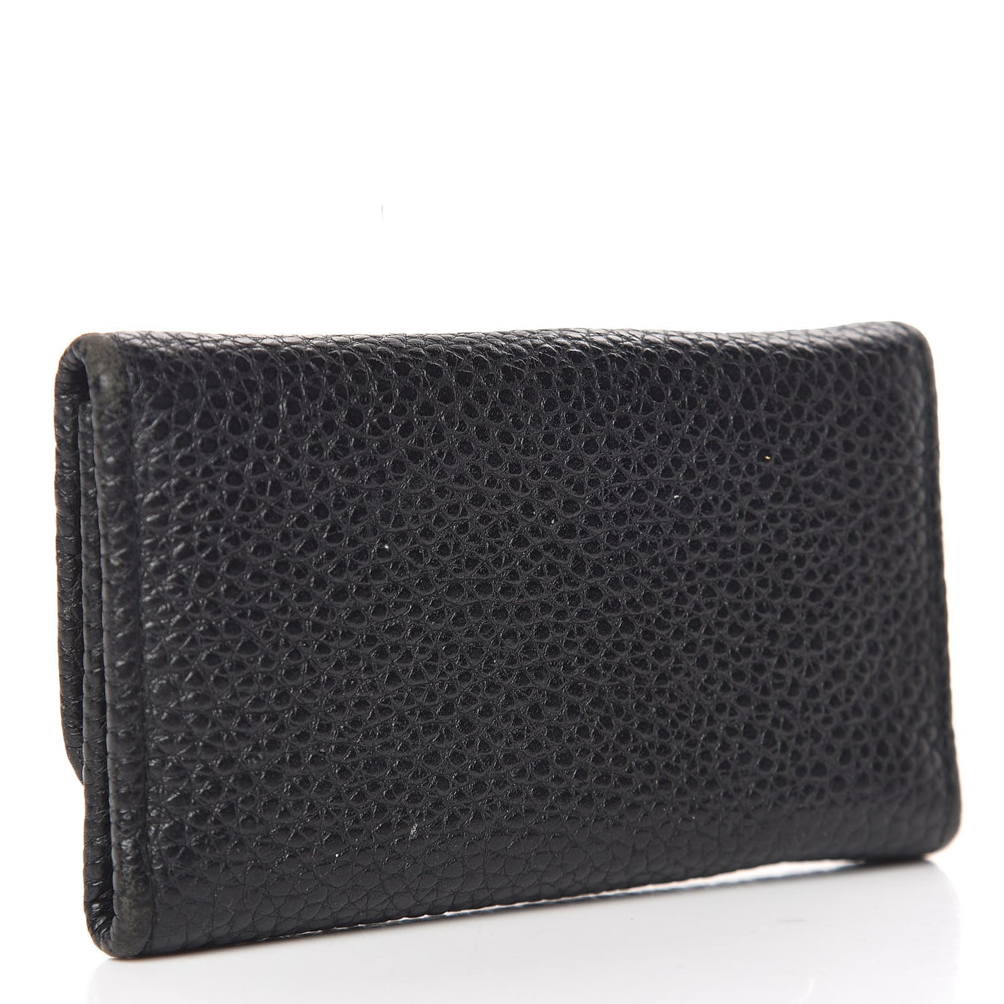 Vitello Grain 6 Key Holder Black